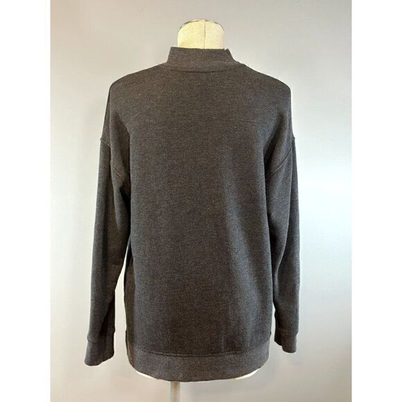 Joe's Jeans Collection Mock Neck Deep V Sweatshirt in Gray Size S - Picture 4 of 5